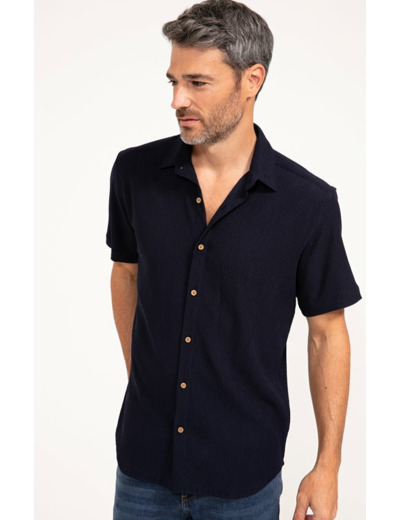 Chemise manches courtes Crepon
