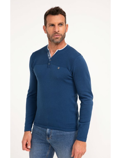 Pull uni col tunisien Loo