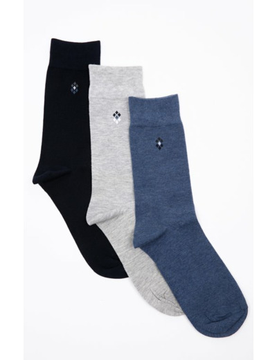 Lot 3 paires chaussettes homme