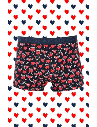 Boxer imprimé coeur
