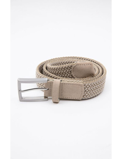 Ceinture tressée homme à boucle