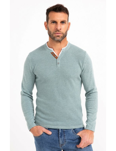 Pull col tunisien uni Jerti