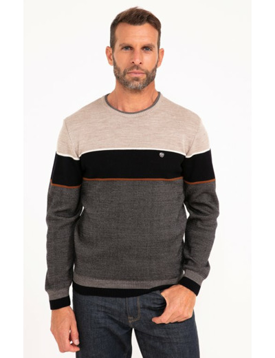 Pull col rond rayé Mocky