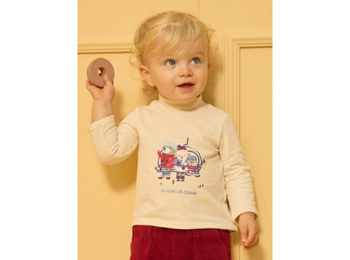 Tshirt à manches longues col montant