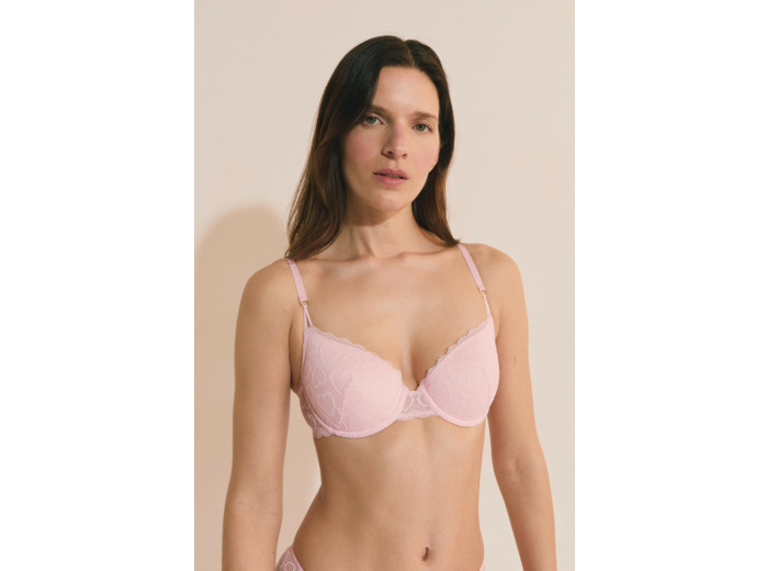 Soutien-gorge classique avec motifs coeurs,Soutien-gorge classique avec motifs coeurs;${refinementColor}