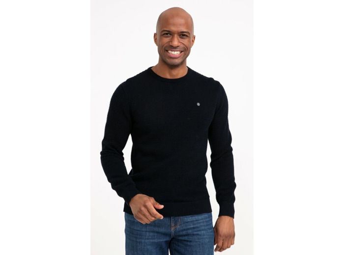Pull col rond uni Nautic