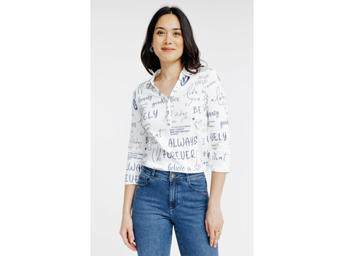 Tee-shirt imprimé manches 3/4