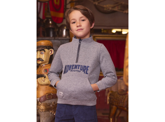 Sweat Shirt Bleu chiné