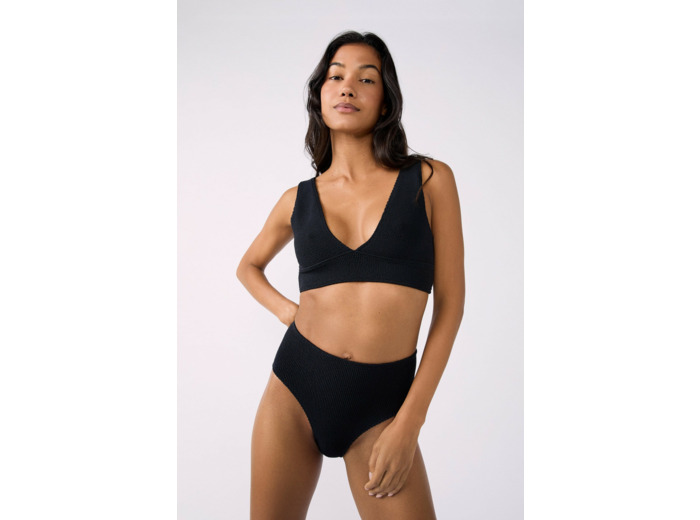 Culotte bikini taille haute en matière extensible