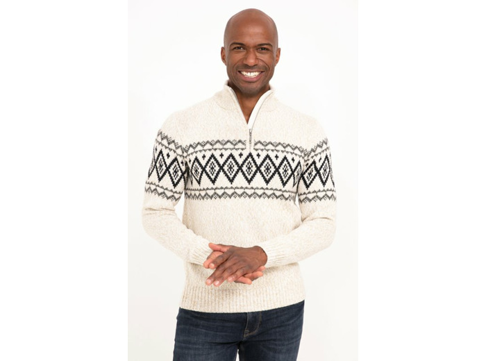Pull Jacquard Col Montant