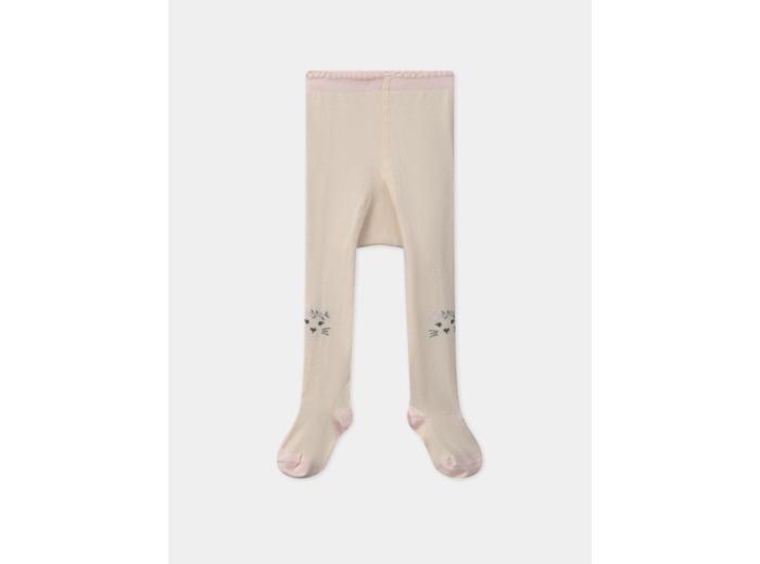 Collants écrus jacquard souris