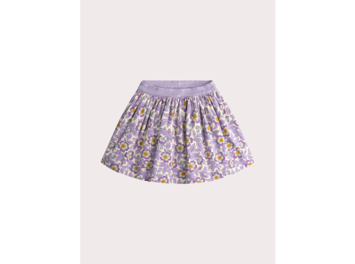 Jupe reversible en velours côtelé violet pour fille