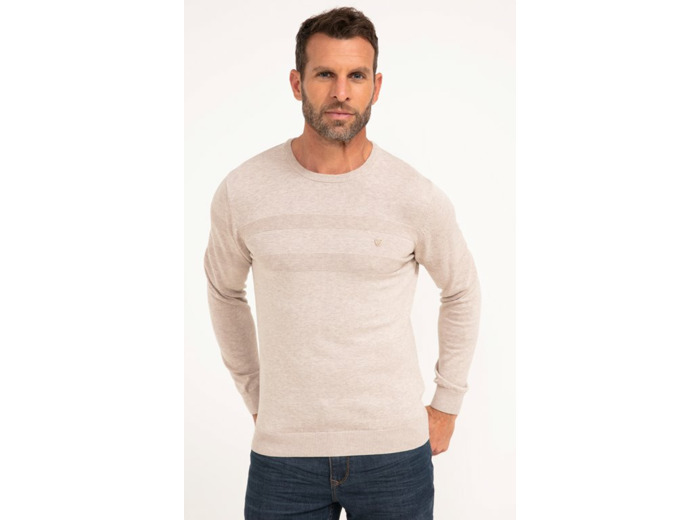 Pull col rond uni Sably