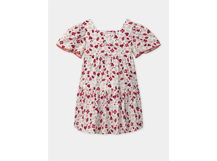 Robe imprimé fleuri à manches volantes Fille