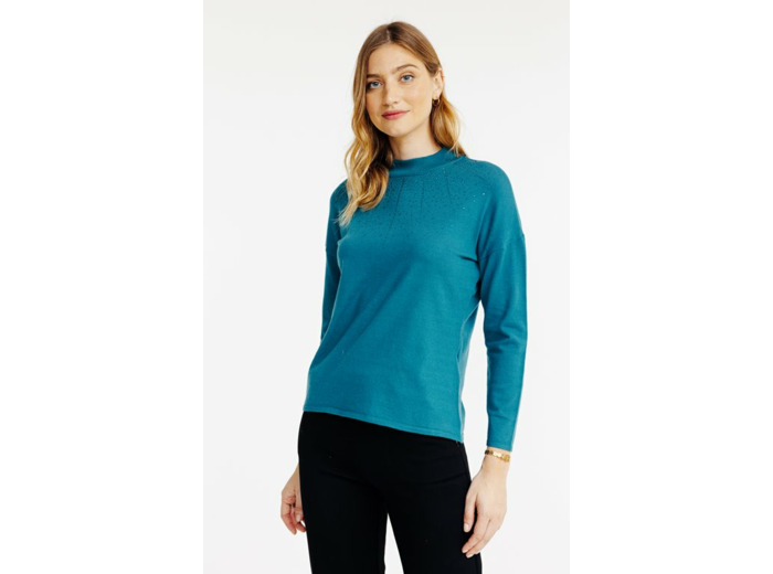 Pull avec pluie de strass