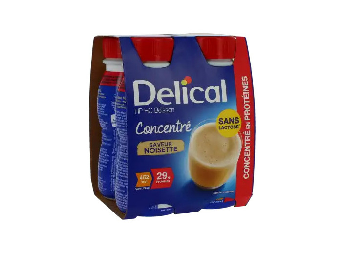 Delical Boiss Hphc Ct Nutrim Noisette 4 Bouteilles De 200 Ml