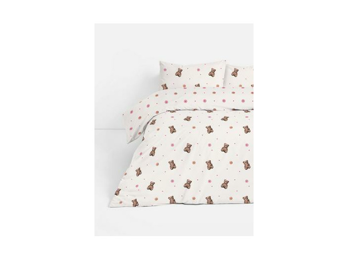 Parure de lit king size à oursons avec drap-housse