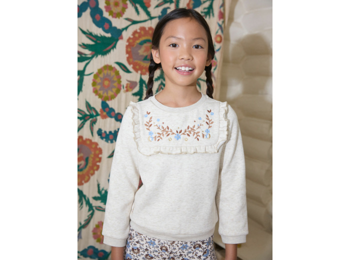 Sweat chiné doublé polaire