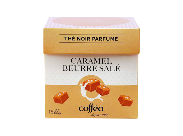 Boite 15 sachets the noir caramel beurre salé