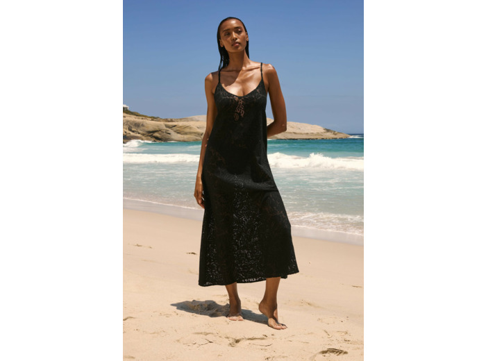 Robe longue dos nu avec coton,Robe longue dos nu avec coton;${refinementColor}