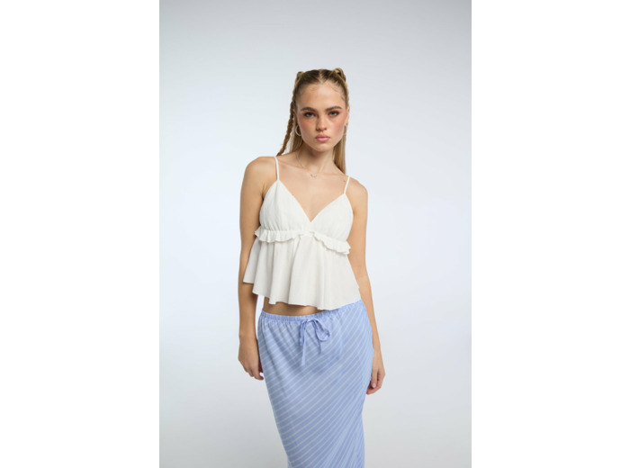 Top tissé à bretelles réglables