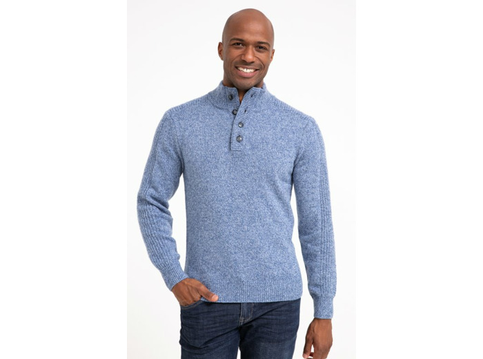 Pull Col Montant Boutonné