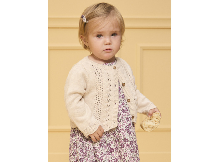 Cardigan ajouré fantaisie