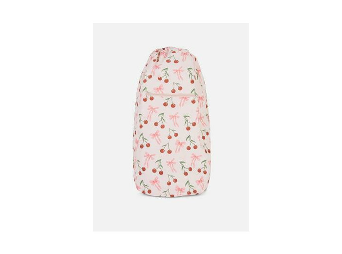 Sac à linge style sac à dos à motif nœud et cerise