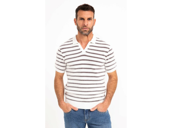 Pull col polo manches courtes Estival