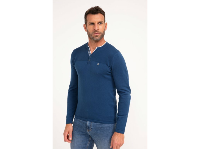 Pull uni col tunisien Loo