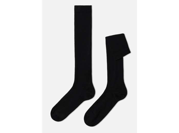 Chaussettes longues en laine et coton pour homme