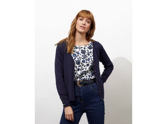 Gilet uni MARINE Femme