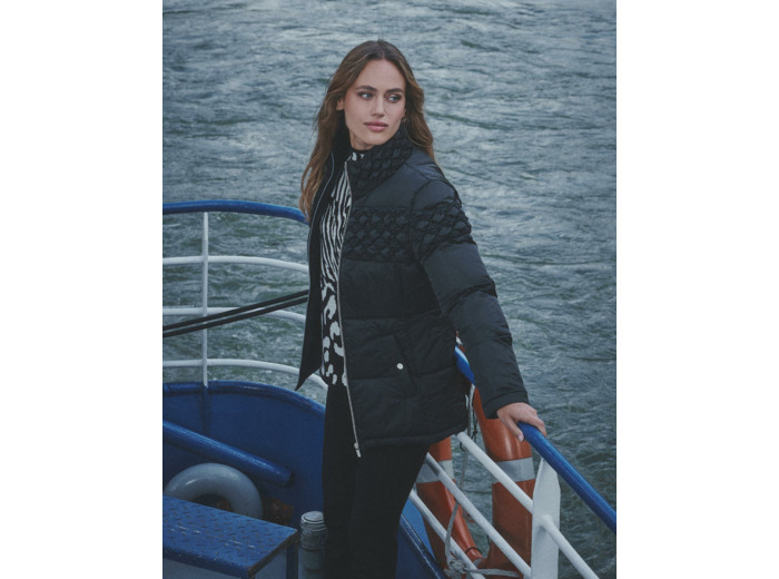 Doudoune courte unie NOIR Femme