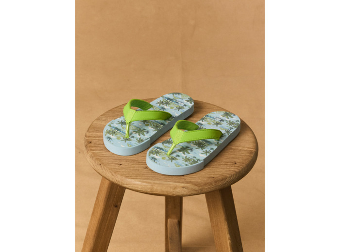 Tongs imprimé plage