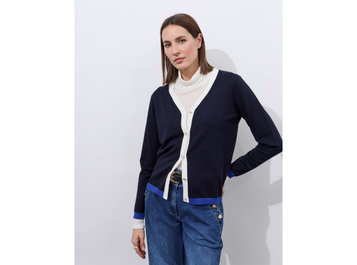 Gilet bicolore MARINE Femme