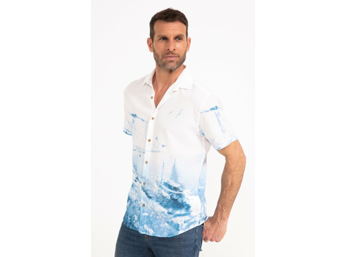 Chemise manches courtes Aqua