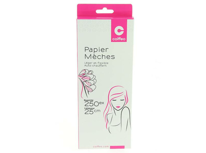 Lot de 250 papiers mèches 10x25cm