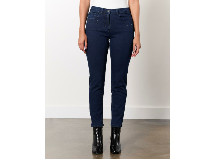 Jean 7/8 slim MARINE Femme