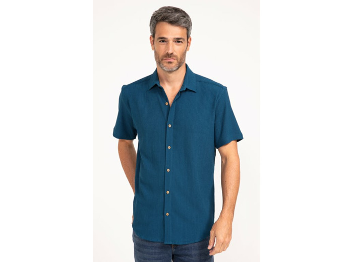 Chemise manches courtes Crepon
