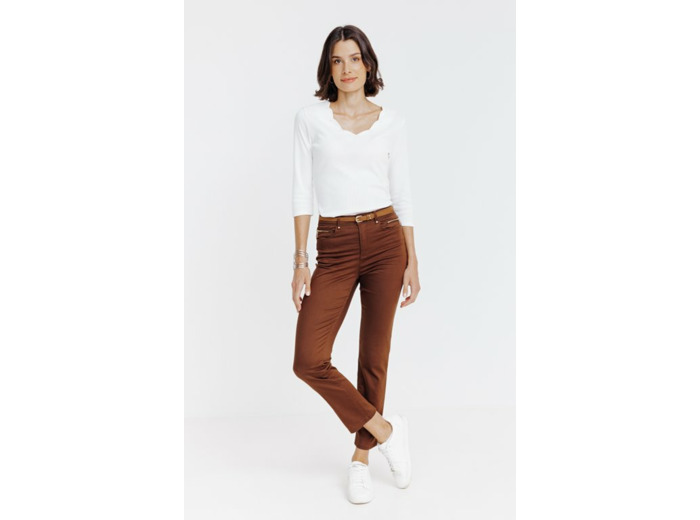 Pantalon 7/8 Avec Ceinture Similicuir