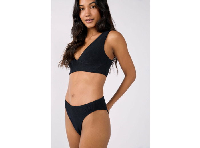 Bikini high leg en matière extensible bas de maillot