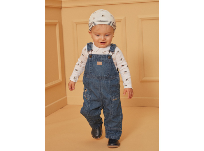 Salopette longue en denim