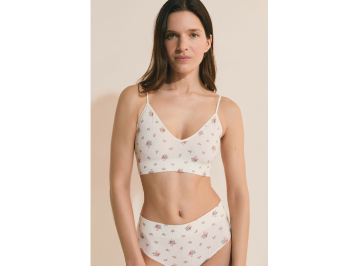 Soutien-gorge brassière col V,Soutien-gorge brassière col V;${refinementColor}
