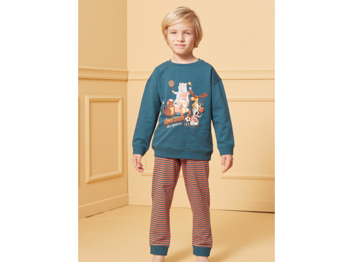 Pyjama en molleton gratté Animaux de la forêt