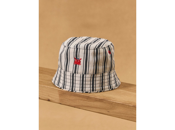 Bob réversible rayé