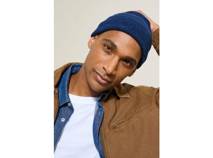 Bonnet en maille - Bleu moyen