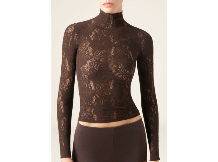 Haut en Dentelle Fleurs