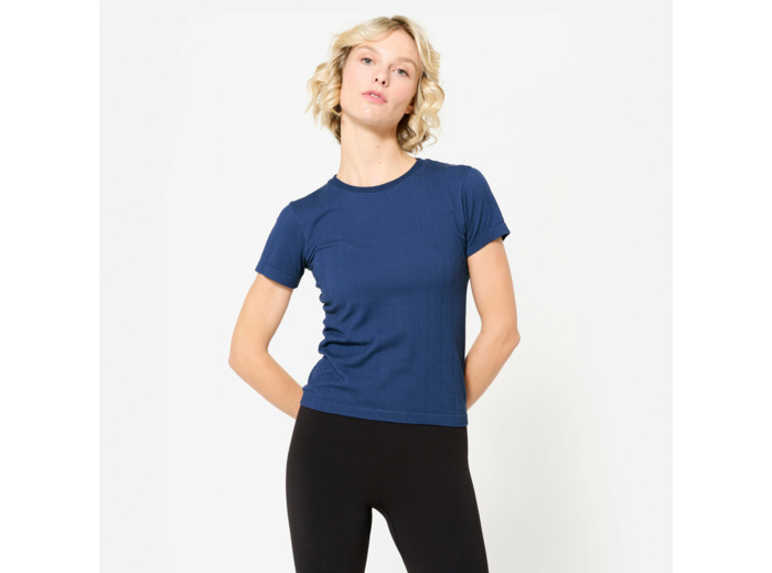 T-Shirt à Manches Courtes et Respirant pour Femme - Bleu Nuit