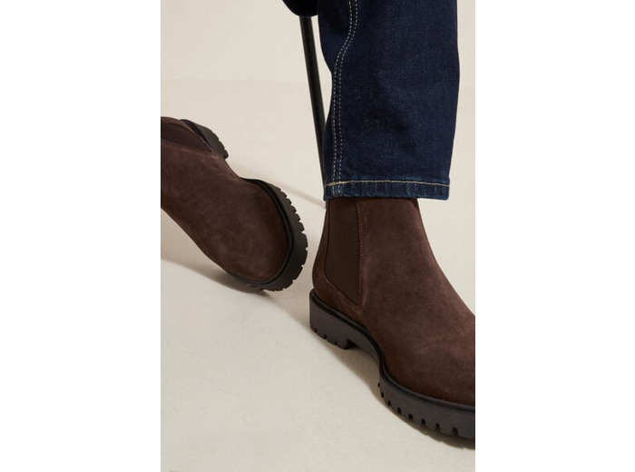 Boots en cuir - Marron