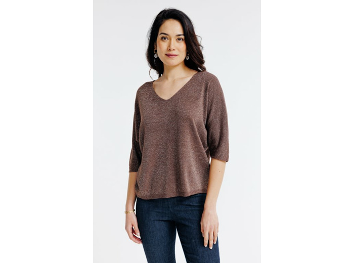 Pull maille brillante